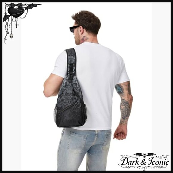 Lightweight Polyester Sling Backpack Daypack Crossbody Bag Travel Hiking